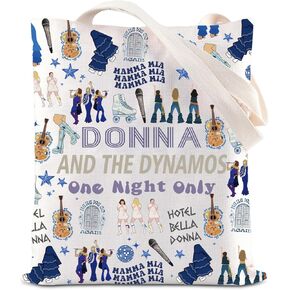KUIYAI Mamma Musical Inspired Tote Bag Music Lover Gift Dancing Queen Gift Donna And Dynamos One Night Only Gift For Mia Fans