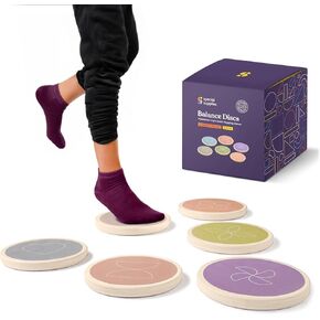 Special Supplies Balance Stepping Stones for Kids, 6 Pc. Set, Sensory Early Learning Montessori Toys, Obstacle Course for Balance and Coordination, Non-Slip game for kids