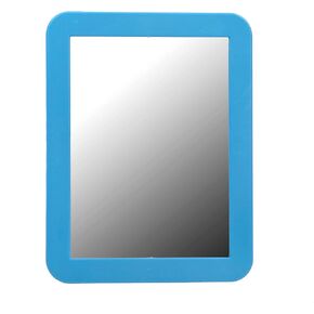 Desk Tech Multi-Functional 5x7 Magnetic Locker Makeup Mirror for School Locker, Bathroom, Household, Refrigerator, and Cabinet - Convenient and Stylish - Blue