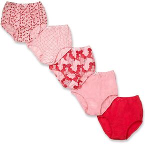 Valair Kids' Cotton Underwear Panties 5-Pack - Soft, Full-Cut Briefs for Little and Teen Girls