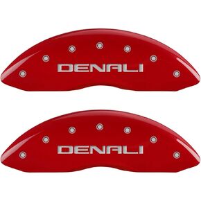MGP Caliper Covers - Brake Caliper Covers 2014-2018 GMC Sierra 150 - Front and Rear Set - Red