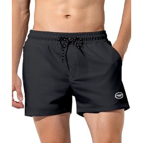 Casey Kevin Running Shorts for Men 3 Inch Workout Athletic Shorts Mens Gym Jogging Drawsting Shorts with Zipper Pocket