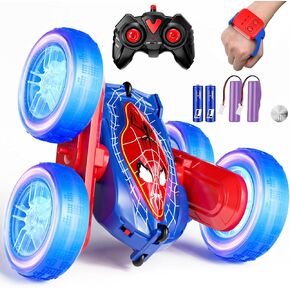 Remote Control Car Toys for Girls & Boys, 4WD Gesture RC Stunt Cars, High Speed RC Truck with Double Sided 360 Flips and Headlights Wheel Lights, Off-Road Stunt Car Toys for Kids 6-12 yr (Pink)