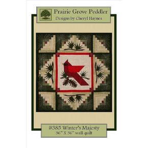 Winter's Majesty Cardinal Quilt Pattern from Prairie Grove Peddler 36" x 36"