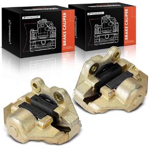 A-Premium Disc Brake Calipers Assembly Without Bracket Compatible with Volkswagen Beetle 1967-1979, Fastback Squareback 1966-1971, Karmann Ghia 1967-1974, Super Beetle 1971-1979 - Front Side, 2-PC Set