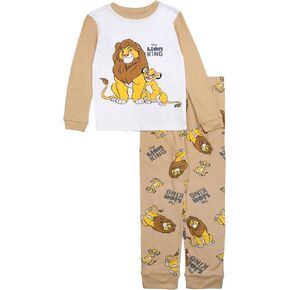 Disney Boys' 2-Piece Snug-fit Cotton Pajama Set, Soft & Cute for Kids