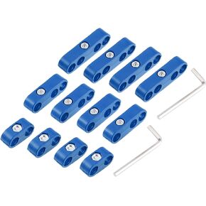 Motoforti 2 Set 8mm Car Engine Spark Plug Wire Separator Looms Divider Organizer Clamp Plastic Blue Long-lasting