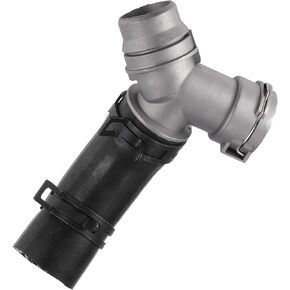 Engine Heater Hose Assembly No.BR3Z8566A/BR3Z8566B/DR3Z8566A/DR3Z8566B HVAC Engine Coolant T-Connector Hose for Ford F-150 2011-2018 Metal Black