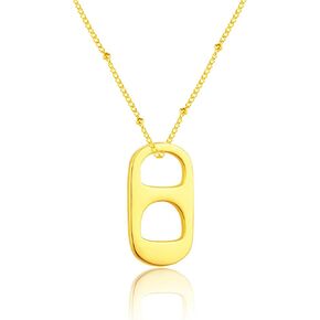 COLORFUL BLING Soda Tab Layered Pendant Necklace Dainty Gold Plated Chain Necklaces