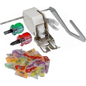 Sewing Supplies Walking Foot W/Guide Plus Bonus Mini Screwdriver and Sewing Clips
