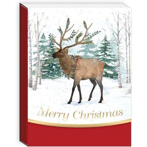 Punch Studio Woodland Elk Holiday Pocket Notepad (50556)