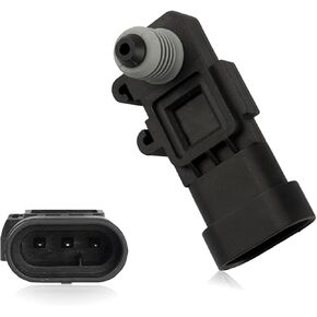 1 Pack Car Pressure Sensor, Vehicle Vapor Vent Port Tank Pressure Sensor Accessories, Compatible with Delphi Three Generations OEM #16238399 9377680 09377680 16196060 (Black)