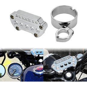 Motorcycle Speedometer Side Mount Indicator Bracket 39MM Handlebar Clamp Fit for Harley Dyna 1993-2005 Sportster XL883 X1200 1993-2023 Chrome