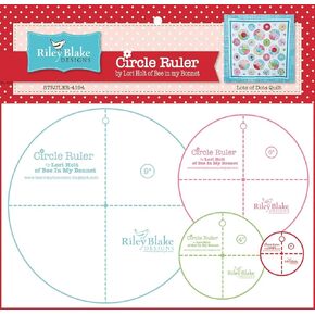 Lori Holt Circle Rulers With 9in , 6in , 4in and 2-1/2in