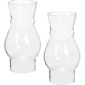 2pcs Lampshade Lantern Oil Lamp Chimneys Oil Lamp Vintage Clear Ware Oil Lamps for Indoor Use Windproof Oil Lamp Shade Lamp Oil Kerosene Oil Lamp Wick Jarras Glass Old Fashioned
