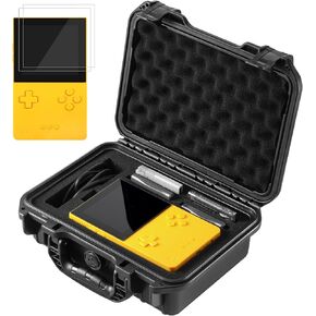 Waterproof Hard Case Compatible with Analogue Pocket Handheld Game Console, Includes 2 Tempered Screen Protectors, Protective Carrying Case for Analogue Pocket & Accessories