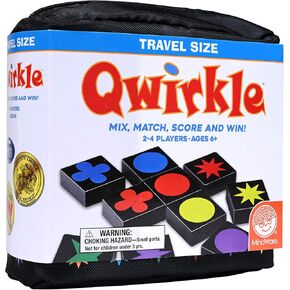 Mindware | Qwirkle: Travel (New) | Board Game | Ages 6+ | 2-4 Players | 45 Minutes Playing Time