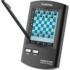 Handheld Electronic Chess Board 8 in 1 Touch Chess Computer Game Ai Chess Up Smart Electronic Chess Set for Adults, Kids,and Beginners Learn and Travel with Stylus Large LCD Display Gift