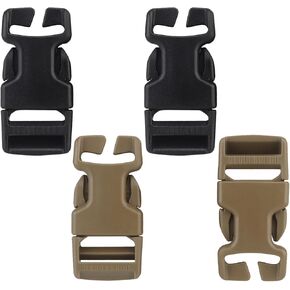 SCORYULE 4pcs 1"/2.5cm Buckle, Quick Attach Surface Mount Buckle, Secure & Reliable, Tactical Mil-spec, MOLLE PALS Webbing, Hunting Vest Modular Attachment Point