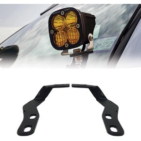Low Profile Ditch Light Brackets for 2016-2023 Toyota Tacoma 3rd Gen | Hood-Hinge Mounted Brackets for LED Pod Lights | Made in The USA | Rago Fabrication