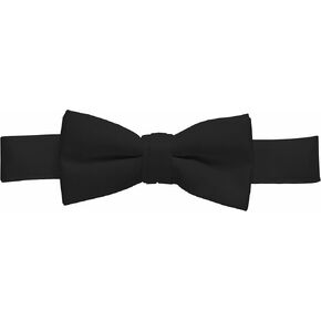 HOLD'EM Bow Tie For Mens Satin look Solid Color Adjustable Pre-tied