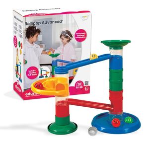 Edushape Bounce-a-Marble Marble Run STEM Baby Toy - Stacking Tower Ball Drop Toy with Rolling Marbles for Cognitive Development, Fine Motor Skills, Tactile Senses for Kids Aged 12 Months and Up