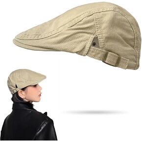 Women Flat Ivy Gatsby Newsboy Hats Adjustable Irish Cabbie Cotton Cap for Men Foldable
