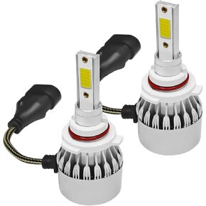 2 PCS 9005/HB3 Car LED Light Replacement, 3800LM 6000K Super Bright Waterproof C6 Fog Lighting Bulb, Plug & Play Led Headlights High and Low Beam Car Accessories