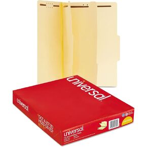 Universal UNV10300T Six-Section Classification Folders - Letter, Manila (15/Box)