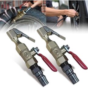 Air Blow Gun Nozzle - Tire Inflation Tire Inflator Chuck - Ideal Air Compressor Attachment for Car, Motorcycle, and Farm Vehicle Tires (2)