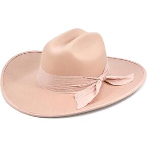 Keilin Cowgirl Hat Brushed Cowboy Hat for Women and Men Customizable Felt Western Hat with Shapeable Wide Brim in Kuwait