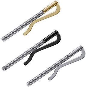 Ximimark 3Pcs Metal Bifold Money Clip Wallet Spring Money Clip Spring Clamp Cash Check Credit Card Holder 3 Colors(Black/Silver/Gold)