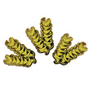 Novel Merk Fusilli, Bowtie, Rigatoni & Other – Italian Pasta Lapel Pin, Hat Pin & Tie Tack Set - with Clutch Back