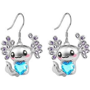 Cartoon Axolotl Earrings Stud Metal Earring Stud forWomen (3)