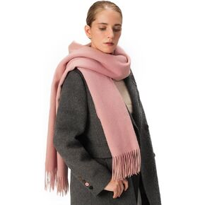 100% Wool Scarf for Women and Men Winter Warm Christmas Gifts for Women Chunky Big Scarves 71 Inch x 28 Inch