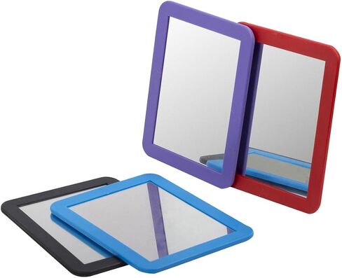 Desk Tech Multi-Functional 5x7 Magnetic Locker Makeup Mirror for School Locker, Bathroom, Household, Refrigerator, and Cabinet - Convenient and Stylish - Blue in Saudi Arabia