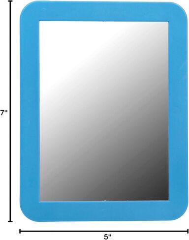 Desk Tech Multi-Functional 5x7 Magnetic Locker Makeup Mirror for School Locker, Bathroom, Household, Refrigerator, and Cabinet - Convenient and Stylish - Blue in Saudi Arabia