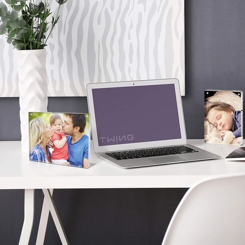 TWING 2 Pack Acrylic Picture Frame 8 x 10 Magnetic Picture Photo Frame,10+10MM Clear Picture Frame, 8 by 10 Picture Frames Acrylic Magnetic Photo Frame Self Standing Double Sided,Gift in Kuwait