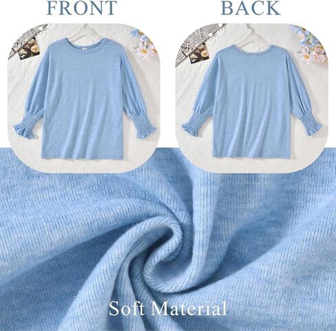 Little Girl 3/4 Sleeve Casual Shirt for 6-12 Years in Saudi Arabia