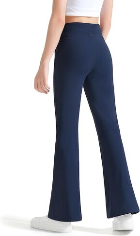 JOCMIC Girls Fleece Lined Flare Leggings High Waist Bell Bottoms Yoga Pants for Kids Girls Athletic Leggings with Pockets in Kuwait