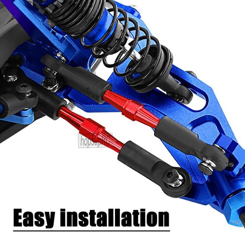 RC Adjustable Turnbuckles Upgrades Part for 1/10 Slash/Rustler/Stampede/Bandit VXL 2WD, Adjustable Turnbuckles Camber Links Toe Link,Red（7PCS in Saudi Arabia
