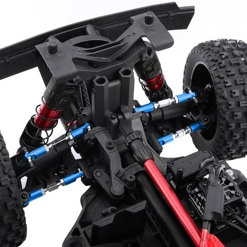 وصلات توجيه RC من GLOBACT، شدادات قابلة للتعديل، قضبان ربط معدنية لـ ARRMA 1/8 Mojave 4S BLX (أزرق) in Saudi Arabia
