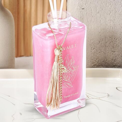 Reed Oil Room Diffuser - Home Fragrance Reed Diffuser and Oil Diffuser Sticks - Natural Reed Diffuser Set - Relaxing and Calming Scent Diffusers for Home - Gold - Ebony Bergamot Aroma in Saudi Arabia