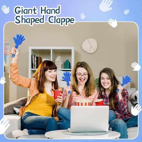 24 Pcs Royal Blue Hand Clappers 7.5 Inch Clappers Noisemakers Noise Makers Party Favors Plastic Clapper Sporting Events Cheers Ball Dance Basketball Football Noisemakers （Royal Blue） in Saudi Arabia