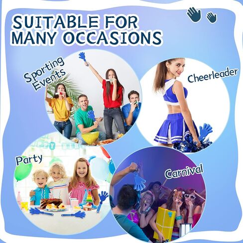24 Pcs Royal Blue Hand Clappers 7.5 Inch Clappers Noisemakers Noise Makers Party Favors Plastic Clapper Sporting Events Cheers Ball Dance Basketball Football Noisemakers （Royal Blue） in Saudi Arabia