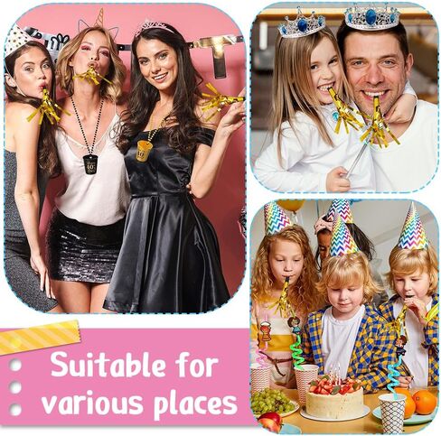 Party Blowers 24 PCS Silver Noise Makers Fun Party Favors Adult Birthday Party Favors Adult Party Favors Noise Makers for Sporting Events Party Whistles Birthday Horns New Years Party Halloween Party in Saudi Arabia