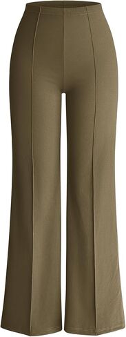 OQQ Women Wide Leg Pants High Waist Casual Pants Fall Clothes Outfits in Kuwait
