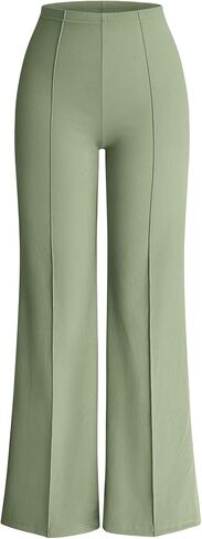 OQQ Women Wide Leg Pants High Waist Casual Pants Fall Clothes Outfits in Kuwait