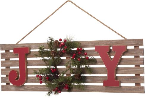 Glitzhome 12.75“H Rustic Wooden Christmas Snowman Family Wall Decor Decorative Let it Snow Hanging Wood Wall Art Sign Plaque Decor Christmas Home Decor for Xmas Party in Saudi Arabia