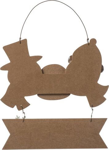 Glitzhome 12.75“H Rustic Wooden Christmas Snowman Family Wall Decor Decorative Let it Snow Hanging Wood Wall Art Sign Plaque Decor Christmas Home Decor for Xmas Party in Saudi Arabia